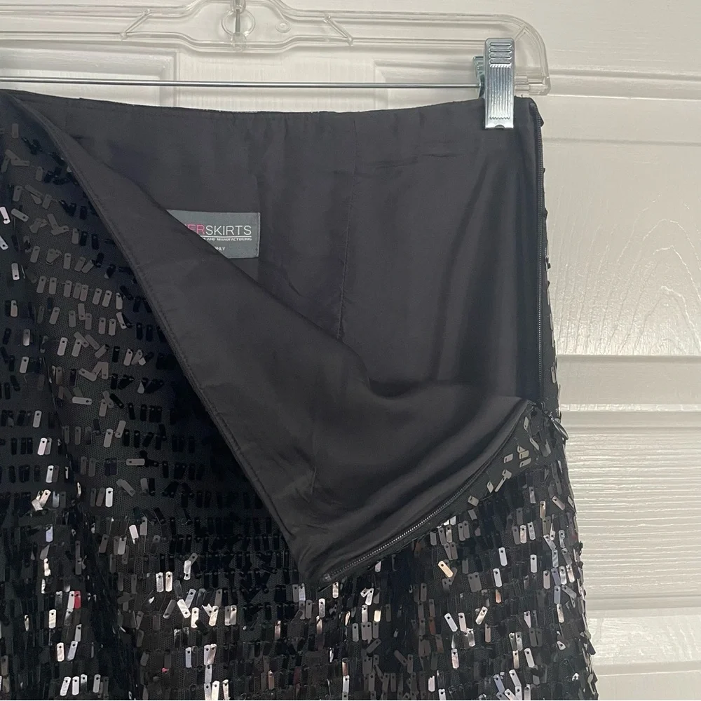 Sevier Skirts Custom Skirt Black Sequins - Picture 4 of 7